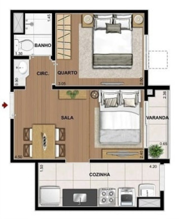 Imagem Imóvel com 1 Quarto à Venda, 34 m² em Jacarepaguá - Rio De Janeiro
