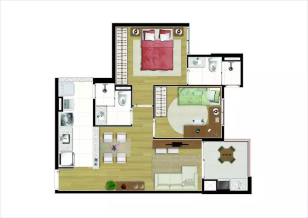 Imagem Apartamento com 2 Quartos à Venda, 53 m² em Vila Tibiriçá - Santo André Imagem Apartamento com 2 Quartos à Venda, 53 m² em Vila Tibiriçá - Santo André