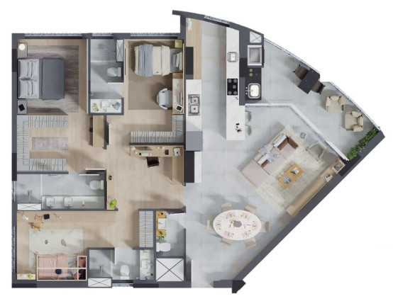 Imagem Cobertura com 3 Quartos à Venda, 159 m² em Cristo Rei - Curitiba