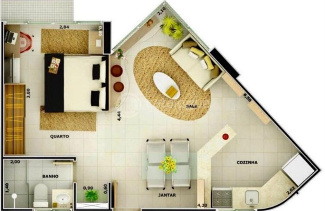 Imagem Apartamento com 1 Quarto à Venda, 33 m² em Ponta Negra - Natal Imagem Apartamento com 1 Quarto à Venda, 33 m² em Ponta Negra - Natal