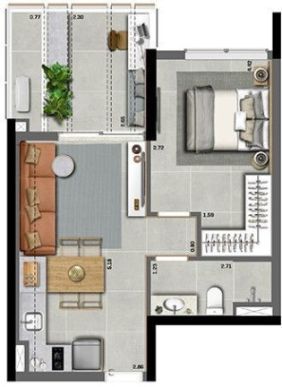 Imagem Apartamento com 1 Quarto à Venda, 44 m² em Pinheiros - São Paulo Imagem Apartamento com 1 Quarto à Venda, 44 m² em Pinheiros - São Paulo