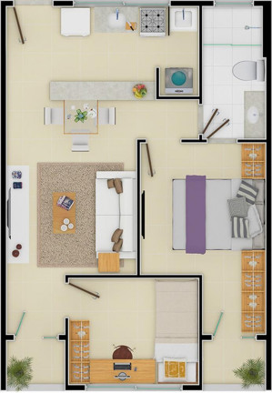 Imagem Apartamento com 2 Quartos à Venda, 44 m² em Guararapes - Fortaleza
