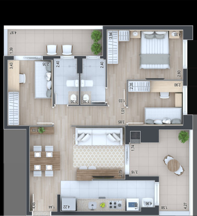 Imagem Cobertura com 2 Quartos à Venda, 93 m² em Portão - Curitiba