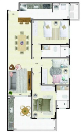 Imagem Apartamento com 3 Quartos à Venda, 93 m² em Centro - Mongagua