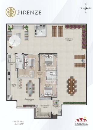 Imagem Apartamento com 3 Quartos à Venda, 212 m² em Costa E Silva - Joinville