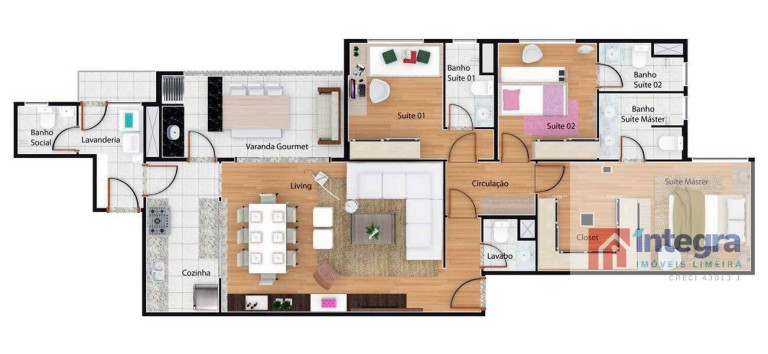 Imagem Apartamento com 3 Quartos à Venda, 96 m² em Vila Primavera - Limeira Imagem Apartamento com 3 Quartos à Venda, 96 m² em Vila Primavera - Limeira
