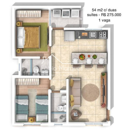 Imagem Apartamento com 2 Quartos à Venda, 45 m² em Vila Guilhermina - São Paulo Imagem Apartamento com 2 Quartos à Venda, 45 m² em Vila Guilhermina - São Paulo