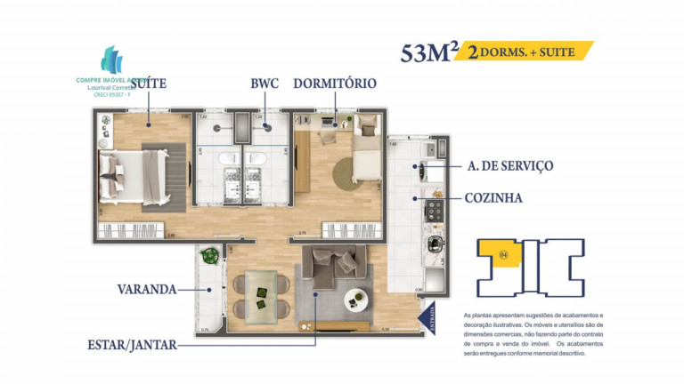 Imagem Apartamento com 2 Quartos à Venda, 53 m² em Ortizes - Valinhos Imagem Apartamento com 2 Quartos à Venda, 53 m² em Ortizes - Valinhos