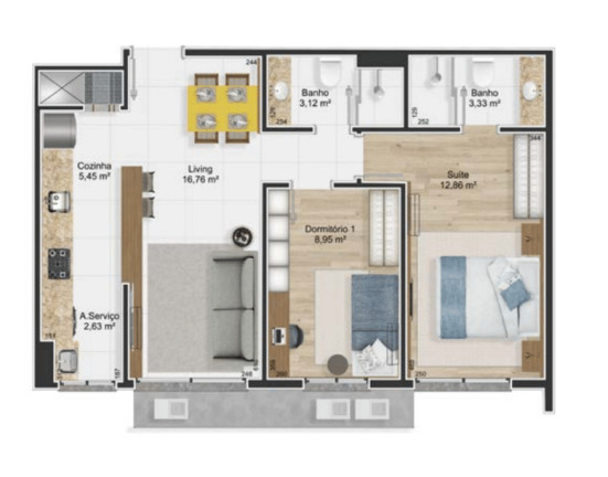 Imagem Apartamento com 3 Quartos à Venda, 80 m² em Petrópolis - Porto Alegre