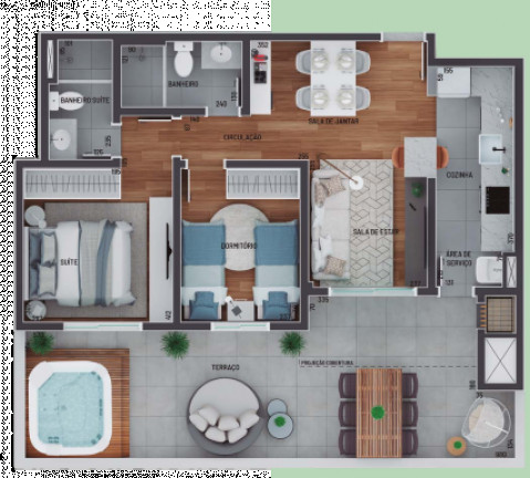 Imagem Apartamento com 2 Quartos à Venda, 59 m² em Tingui - Curitiba