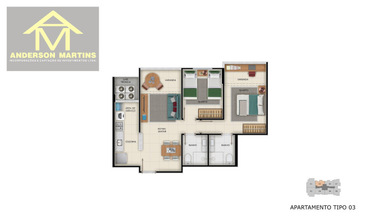 Imagem Apartamento com 2 Quartos à Venda, 51 m² em Praia De Itaparica - Vila Velha Imagem Apartamento com 2 Quartos à Venda, 51 m² em Praia De Itaparica - Vila Velha