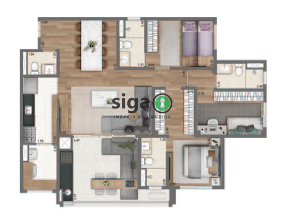 Imagem Apartamento com 3 Quartos à Venda, 110 m² em Vila Andrade - São Paulo Imagem Apartamento com 3 Quartos à Venda, 110 m² em Vila Andrade - São Paulo