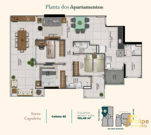Imagem Imóvel com 3 Quartos à Venda, 125 m² em Itapuã - Vila Velha Imagem Imóvel com 3 Quartos à Venda, 125 m² em Itapuã - Vila Velha