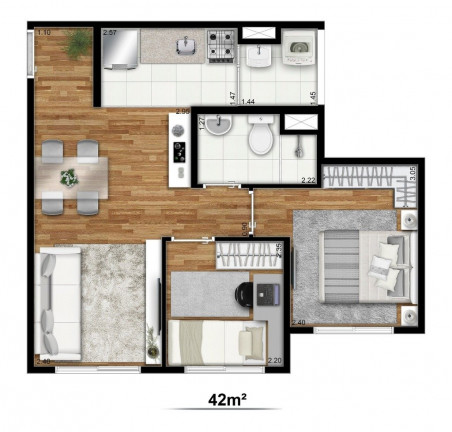 Imagem Apartamento com 2 Quartos à Venda, 41 m² em Jardim Prudência - São Paulo