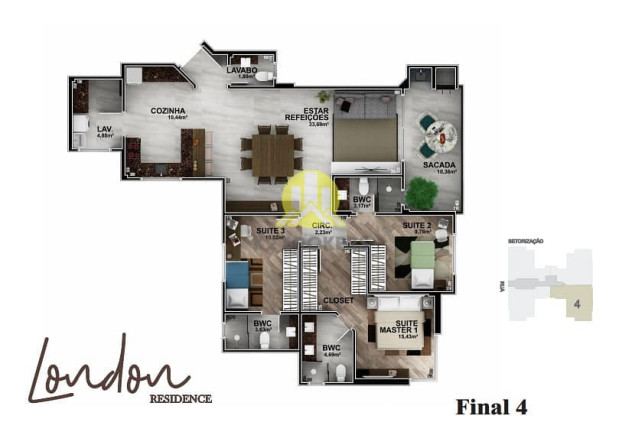 Imagem Apartamento com 3 Quartos à Venda, 132 m² em Ahú - Curitiba Imagem Apartamento com 3 Quartos à Venda, 132 m² em Ahú - Curitiba