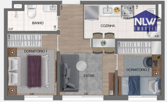 Imagem Apartamento com 2 Quartos à Venda, 36 m² em Mooca - São Paulo