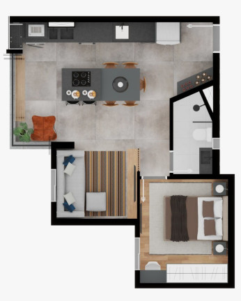 Imagem Imóvel com 2 Quartos à Venda, 44 m² em Centro - Santo André Imagem Imóvel com 2 Quartos à Venda, 44 m² em Centro - Santo André