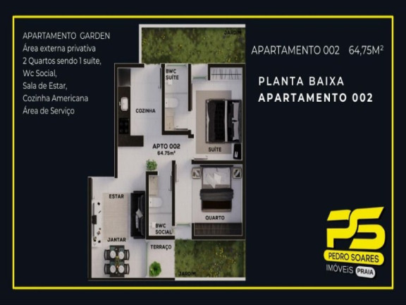 Imagem Apartamento com 2 Quartos à Venda, 68 m² em Jardim São Paulo - João Pessoa