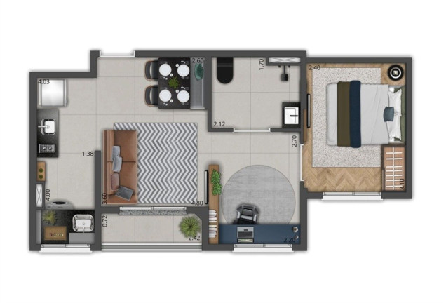 Imagem Apartamento com 1 Quarto à Venda, 39 m² em Alto De Pinheiros - São Paulo