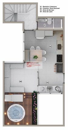 Imagem Cobertura com 2 Quartos à Venda, 103 m² em Santa Maria - Santo André Imagem Cobertura com 2 Quartos à Venda, 103 m² em Santa Maria - Santo André