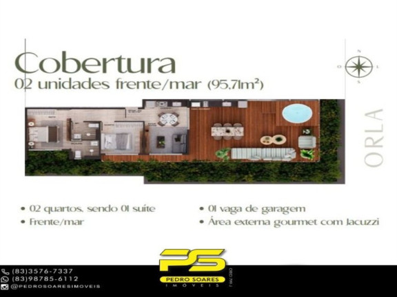 Imagem Apartamento com 1 Quarto à Venda, 25 m² em Cabo Branco - João Pessoa Imagem Apartamento com 1 Quarto à Venda, 25 m² em Cabo Branco - João Pessoa