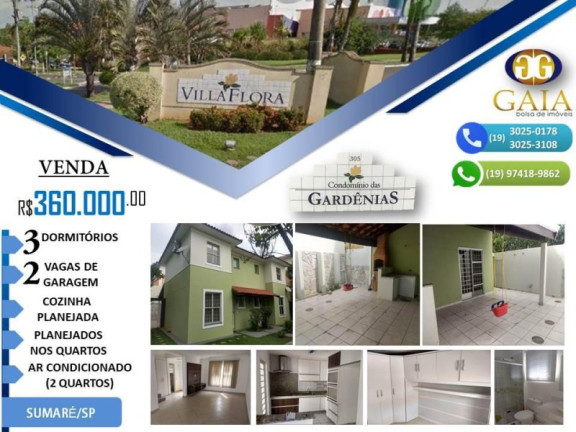 Casa com 3 Quartos à Venda, 120 m² em Parque Villa Flores - Sumaré