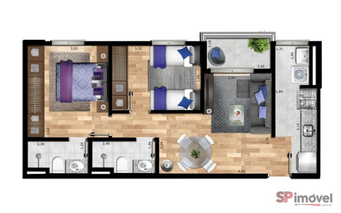 Imóvel com 2 Quartos à Venda, 55 m² em Parada Inglesa - São Paulo