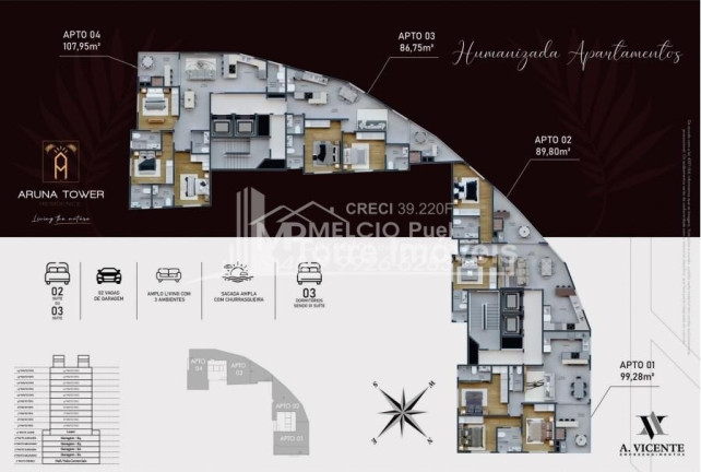 Imagem Imóvel com 2 Quartos à Venda, 89 m² em Meia Praia - Itapema Imagem Imóvel com 2 Quartos à Venda, 89 m² em Meia Praia - Itapema