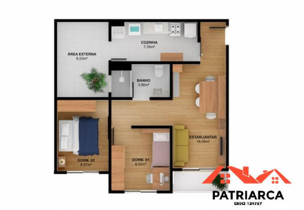 Imagem Apartamento com 2 Quartos à Venda, 55 m² em João Aranha - Paulínia Imagem Apartamento com 2 Quartos à Venda, 55 m² em João Aranha - Paulínia