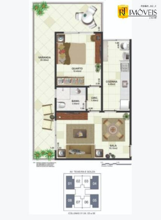 Imagem Apartamento com 1 Quarto à Venda, 56 m² em Braga - Cabo Frio Imagem Apartamento com 1 Quarto à Venda, 56 m² em Braga - Cabo Frio