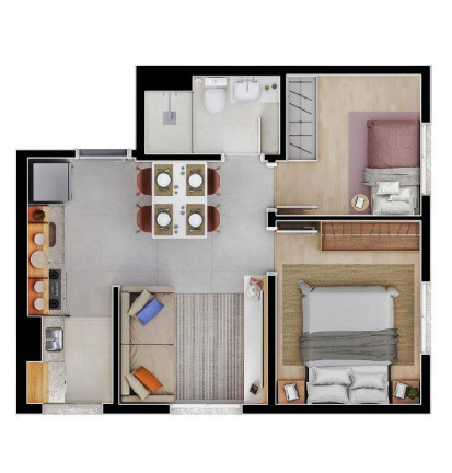 Imagem Imóvel com 2 Quartos à Venda, 34 m² em São Mateus - São Paulo