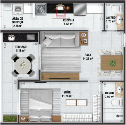 Imagem Apartamento com 1 Quarto à Venda, 55 m² em Guilhermina - Praia Grande