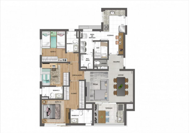 Apartamento com 3 Quartos à Venda, 114 m² em Vila Leopoldina - São Paulo