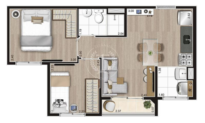 Imagem Apartamento com 2 Quartos à Venda, 36 m² em Parque Ipê - São Paulo
