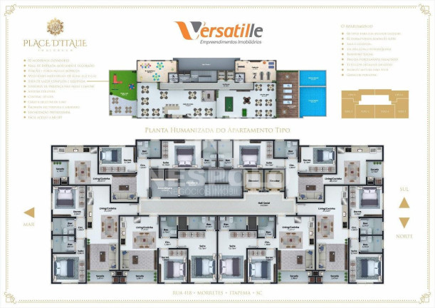 Imagem Apartamento com 1 Quarto à Venda, 55 m² em Morretes - Itapema