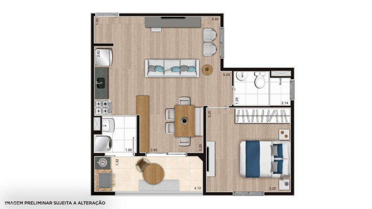 Imagem Apartamento com 1 Quarto à Venda, 50 m² em Umuarama - Mongaguá