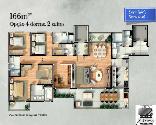 Imagem Apartamento com 4 Quartos à Venda, 166 m² em Jardim América - Sorocaba