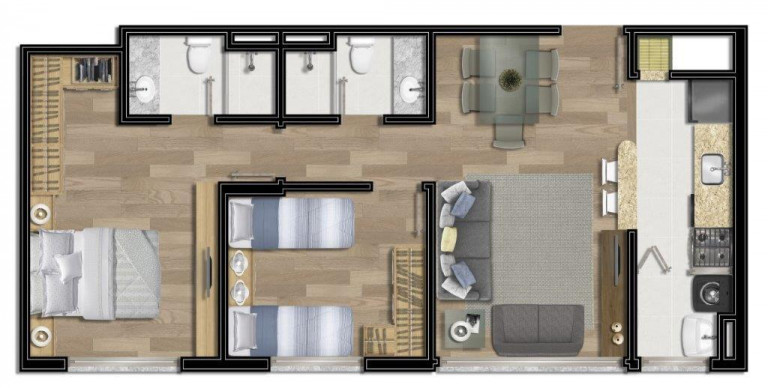 Imagem Apartamento com 1 Quarto à Venda, 34 m² em Bom Fim - Porto Alegre