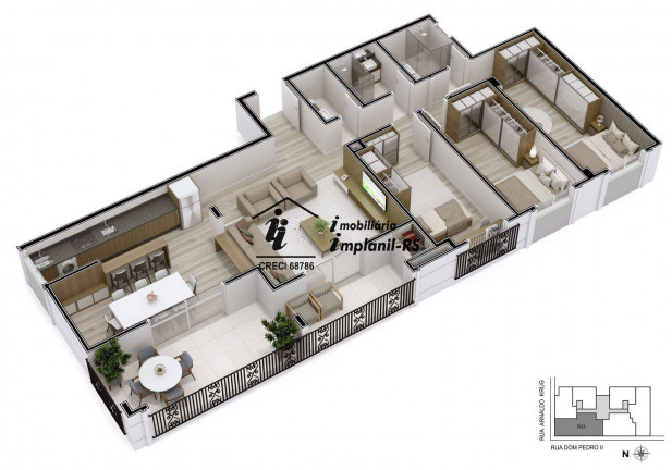 Imagem Apartamento com 1 Quarto à Venda, 44 m² em Canabarro - Teutônia