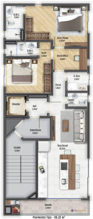Imagem Apartamento com 2 Quartos à Venda, 90 m² em Praia Brava - Itajaí