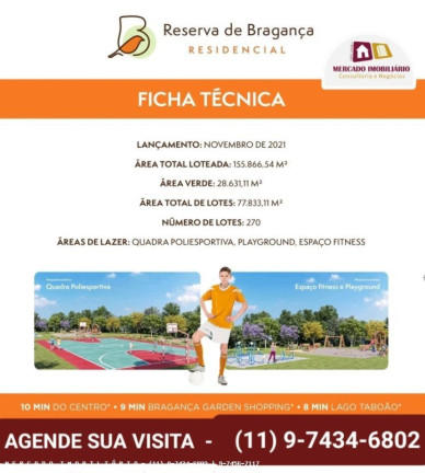 Imagem Terreno à Venda, 250 m² em Reserva De Bragança - Bragança Paulista