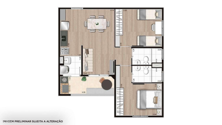 Imagem Apartamento com 1 Quarto à Venda, 50 m² em Umuarama - Mongaguá