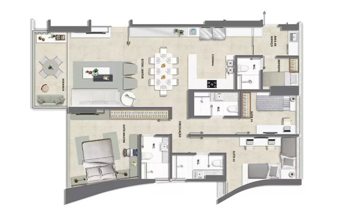 Apartamento com 3 Quartos à Venda, 131 m² em Boa Viagem - Recife