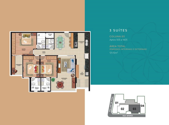 Imagem Apartamento com 3 Quartos à Venda, 117 m² em Praia Do Morro  - Guarapari