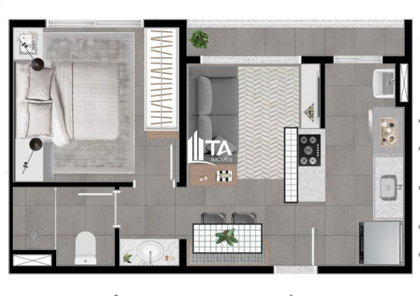 Imagem Imóvel com 1 Quarto à Venda, 33 m² em Parque Industrial - Campinas