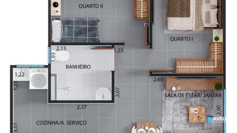 Imagem Apartamento com 2 Quartos à Venda, 10 m² em Vila Toscana - Dourados