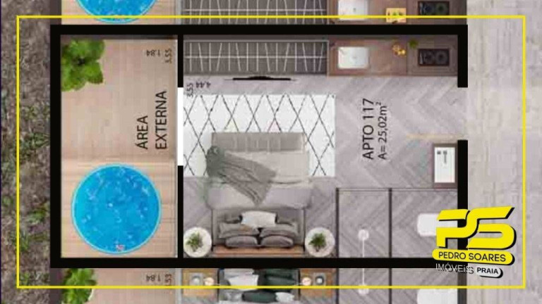 Imagem Apartamento com 1 Quarto à Venda, 25 m² em Jardim Oceania - João Pessoa