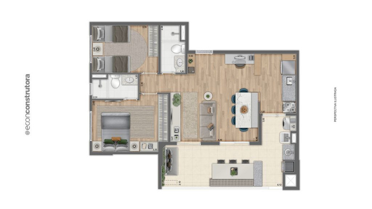 Imagem Apartamento com 2 Quartos à Venda, 54 m² em Vila Guilhermina - São Paulo