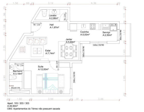 Imagem Apartamento com 1 Quarto à Venda, 49 m² em Centro - Canela