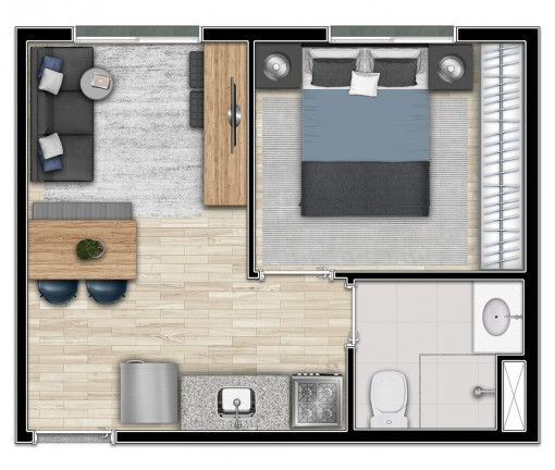 Imagem Imóvel com 2 Quartos à Venda, 32 m² em Barra Funda - São Paulo
